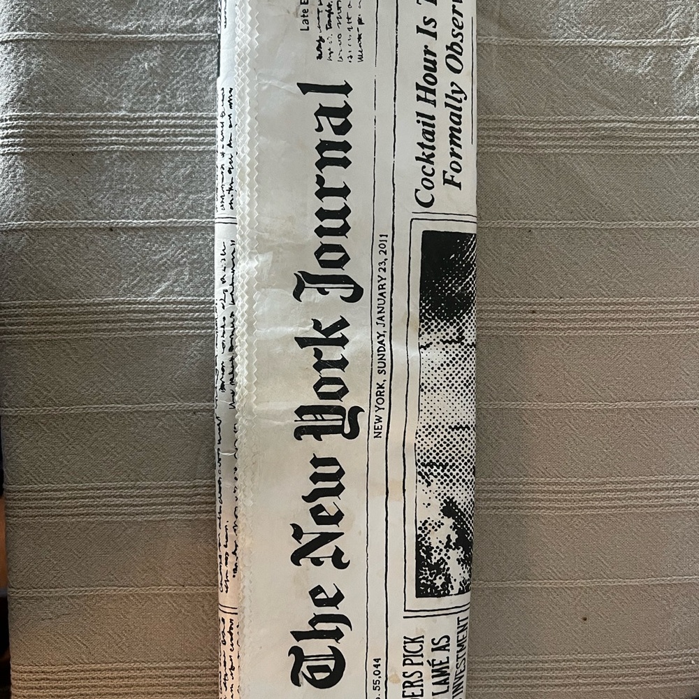 Kate Spade Newspaper Clutch.RARE Distressed Newspaper.